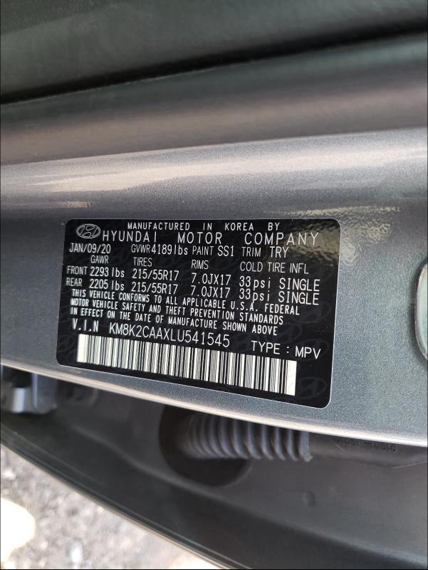 Photo 9 VIN: KM8K2CAAXLU541545 - HYUNDAI KONA SEL 