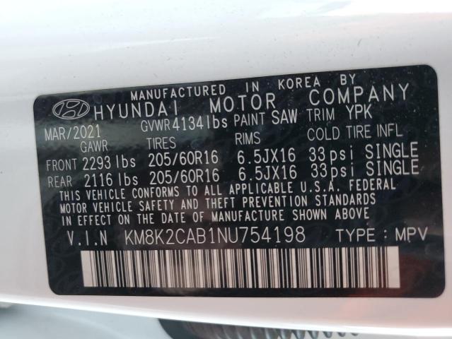 Photo 11 VIN: KM8K2CAB1NU754198 - HYUNDAI KONA 