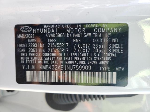 Photo 9 VIN: KM8K32AB1NU759909 - HYUNDAI KONA SEL 