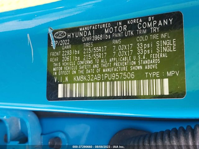 Photo 8 VIN: KM8K32AB1PU957506 - HYUNDAI KONA 