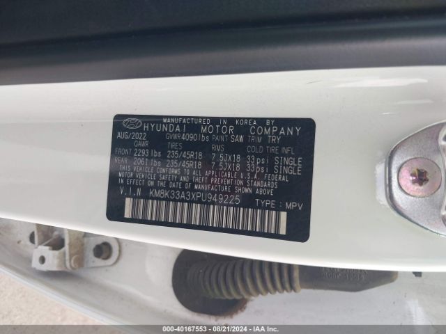 Photo 8 VIN: KM8K33A3XPU949225 - HYUNDAI KONA 