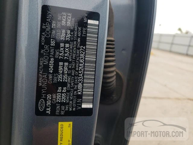 Photo 12 VIN: KM8K33A52MU638272 - HYUNDAI KONA 