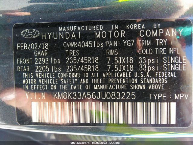 Photo 8 VIN: KM8K33A56JU083225 - HYUNDAI KONA 