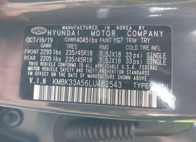 Photo 8 VIN: KM8K33A56LU482543 - HYUNDAI KONA 