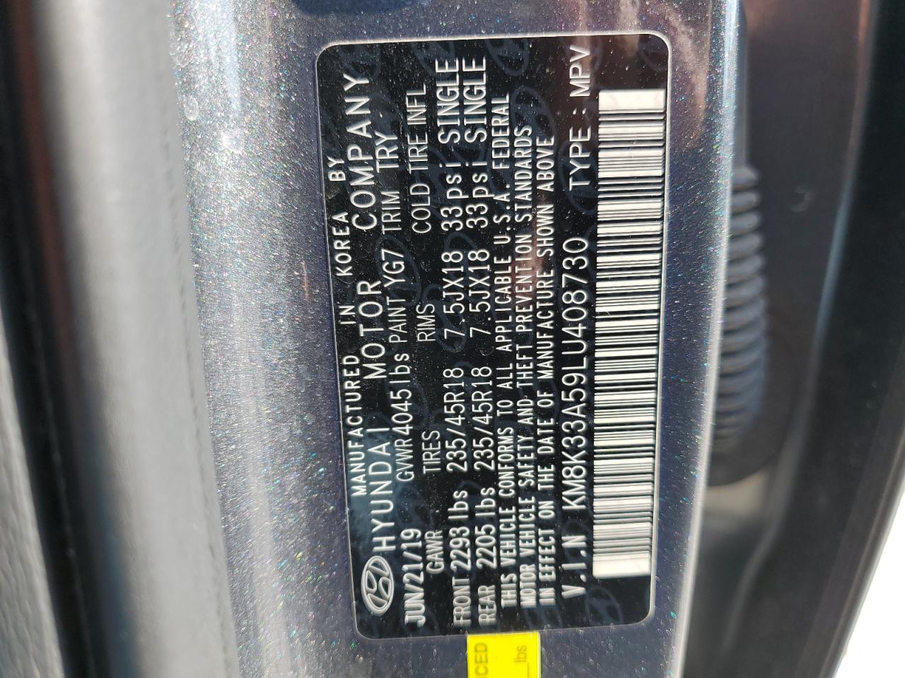 Photo 11 VIN: KM8K33A59LU408730 - HYUNDAI KONA 