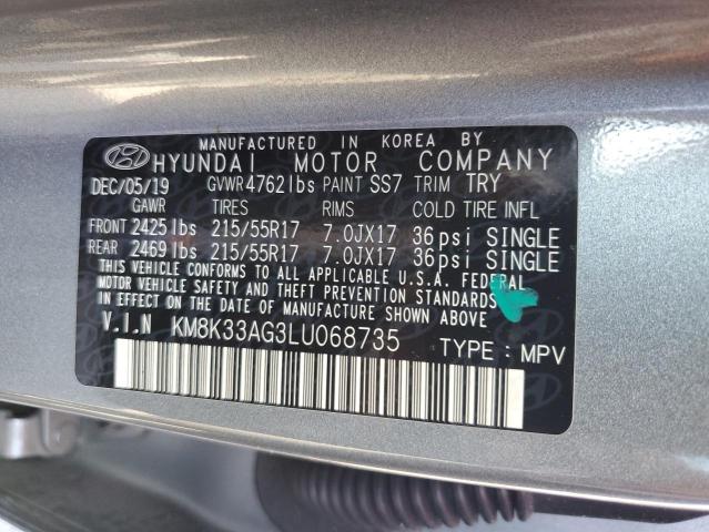 Photo 12 VIN: KM8K33AG3LU068735 - HYUNDAI KONA LIMIT 