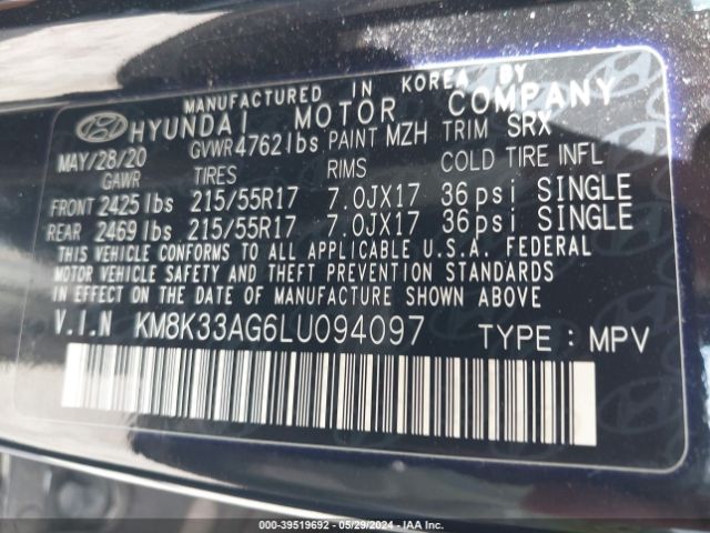 Photo 8 VIN: KM8K33AG6LU094097 - HYUNDAI KONA 