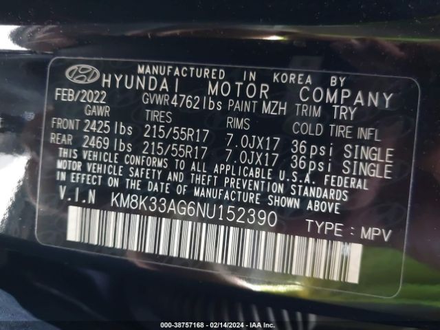 Photo 8 VIN: KM8K33AG6NU152390 - HYUNDAI KONA ELECTRIC 