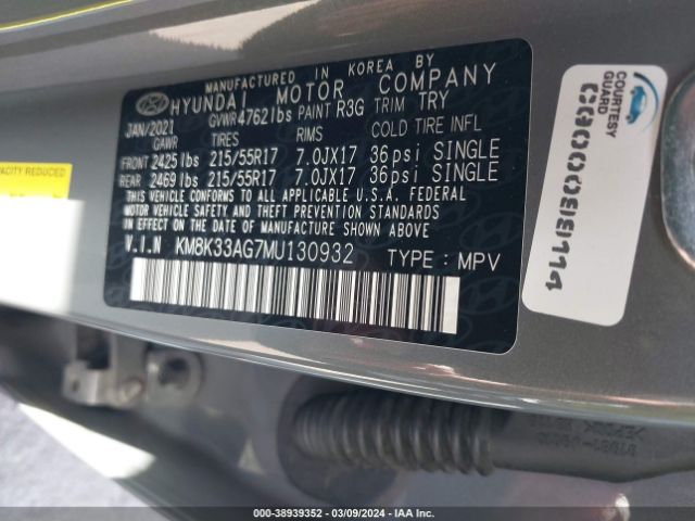 Photo 8 VIN: KM8K33AG7MU130932 - HYUNDAI KONA ELECTRIC 