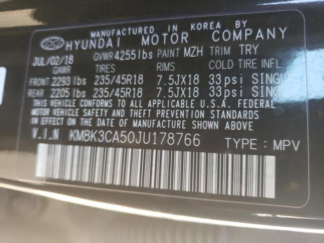 Photo 9 VIN: KM8K3CA50JU178766 - HYUNDAI KONA LIMIT 