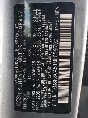 Photo 9 VIN: KM8K3CA51MU659792 - HYUNDAI KONA LIMIT 