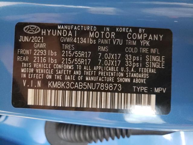 Photo 12 VIN: KM8K3CAB5NU789873 - HYUNDAI KONA 