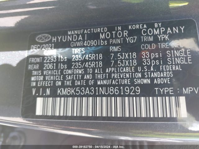 Photo 8 VIN: KM8K53A31NU861929 - HYUNDAI KONA 