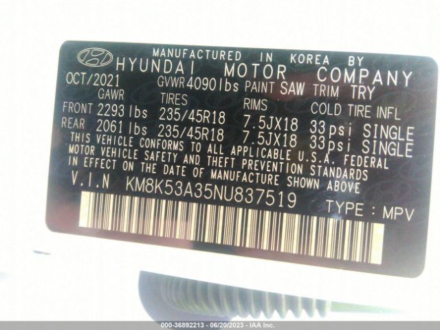 Photo 8 VIN: KM8K53A35NU837519 - HYUNDAI KONA 