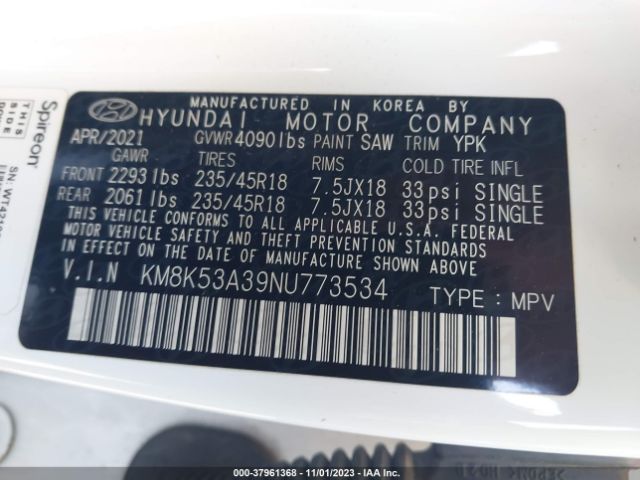 Photo 8 VIN: KM8K53A39NU773534 - HYUNDAI KONA 