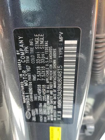 Photo 12 VIN: KM8K53A39NU804815 - HYUNDAI KONA LIMIT 