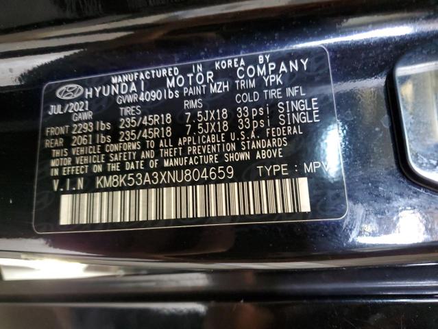 Photo 11 VIN: KM8K53A3XNU804659 - HYUNDAI KONA LIMIT 