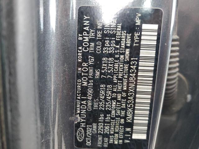 Photo 12 VIN: KM8K53A3XNU843431 - HYUNDAI KONA LIMIT 