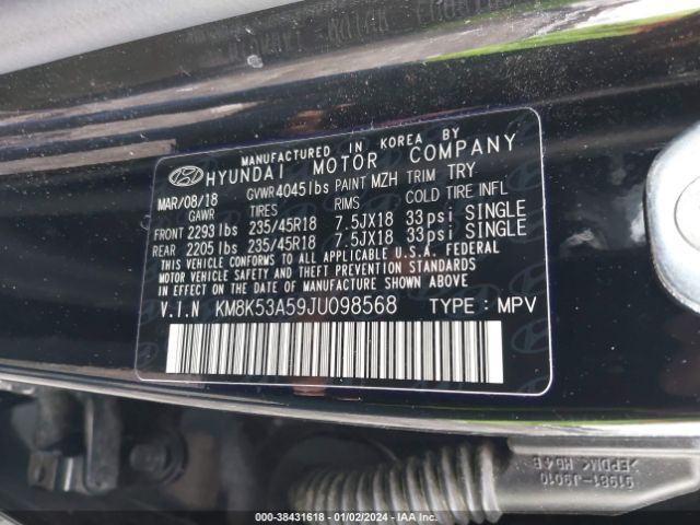 Photo 8 VIN: KM8K53A59JU098568 - HYUNDAI KONA 