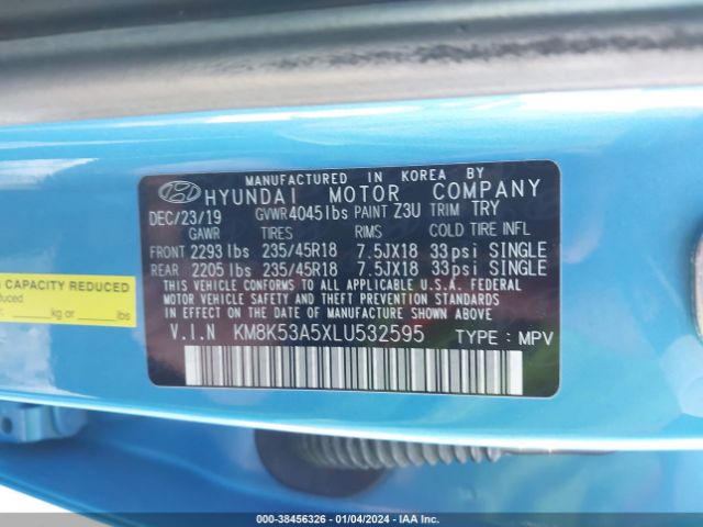 Photo 8 VIN: KM8K53A5XLU532595 - HYUNDAI KONA 