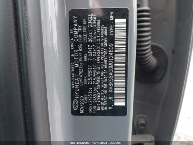 Photo 8 VIN: KM8K53AG0MU124609 - HYUNDAI KONA ELECTRIC 