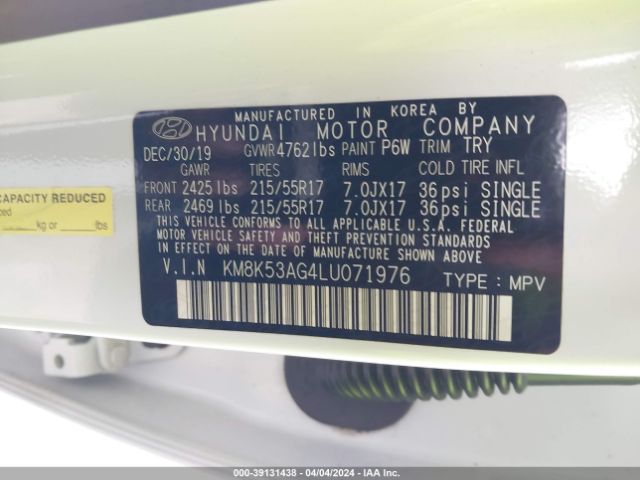 Photo 8 VIN: KM8K53AG4LU071976 - HYUNDAI KONA ELECTRIC 