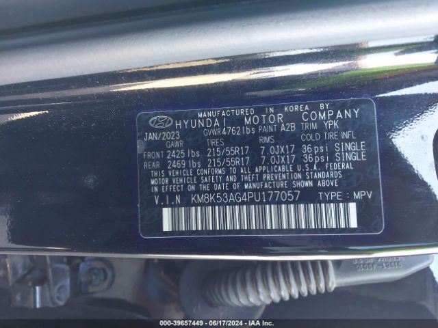 Photo 8 VIN: KM8K53AG4PU177057 - HYUNDAI KONA ELECTRIC 