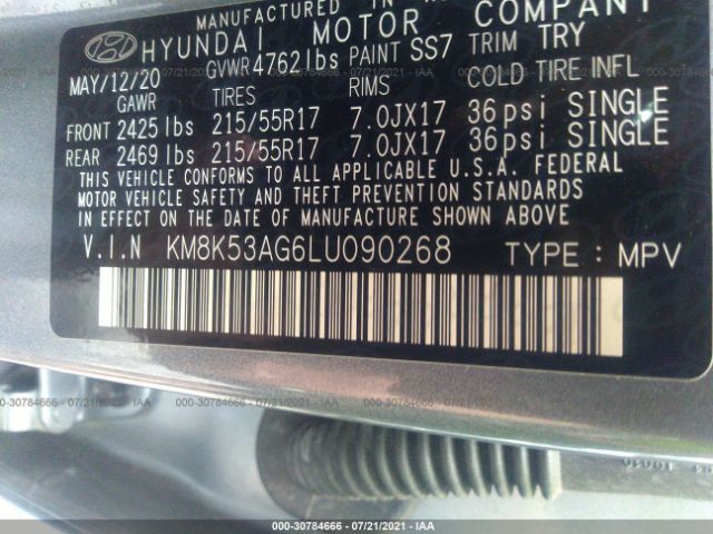 Photo 8 VIN: KM8K53AG6LU090268 - HYUNDAI KONA 