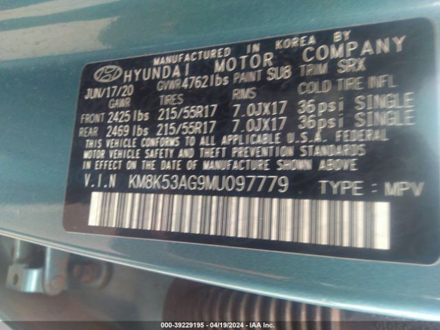 Photo 8 VIN: KM8K53AG9MU097779 - HYUNDAI KONA 