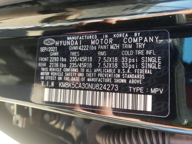 Photo 9 VIN: KM8K5CA30NU824273 - HYUNDAI KONA LIMIT 