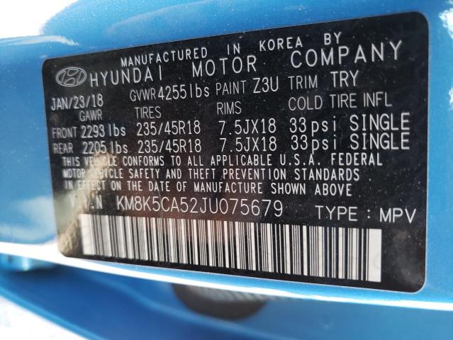 Photo 12 VIN: KM8K5CA52JU075679 - HYUNDAI KONA ULTIM 