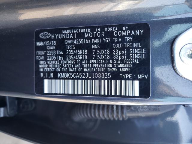 Photo 9 VIN: KM8K5CA52JU103335 - HYUNDAI KONA ULTIM 