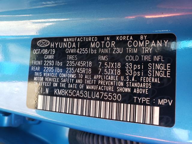 Photo 9 VIN: KM8K5CA53LU475530 - HYUNDAI KONA ULTIM 