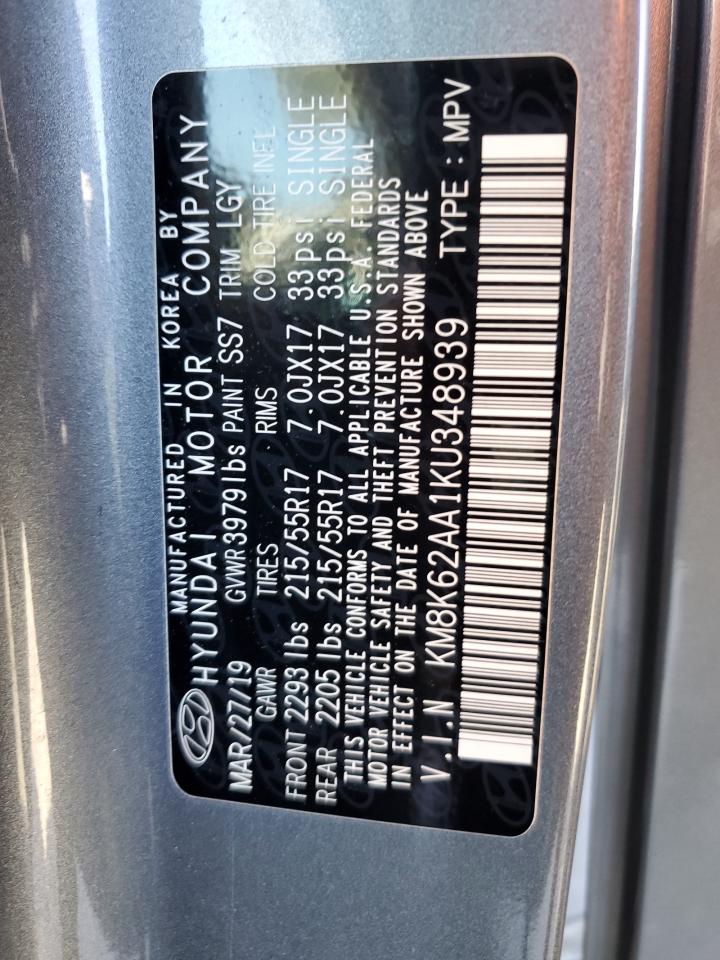 Photo 12 VIN: KM8K62AA1KU348939 - HYUNDAI KONA 