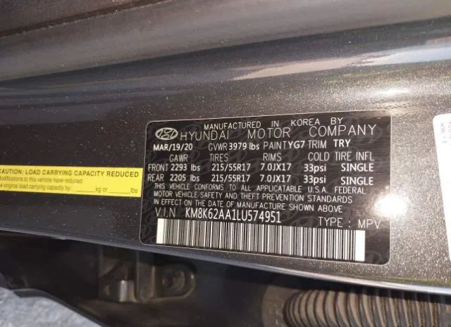 Photo 8 VIN: KM8K62AA1LU574951 - HYUNDAI KONA 