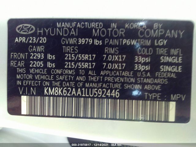 Photo 8 VIN: KM8K62AA1LU592446 - HYUNDAI KONA 