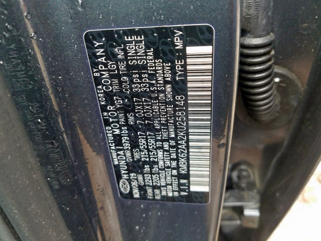 Photo 9 VIN: KM8K62AA2KU258148 - HYUNDAI KONA SEL 