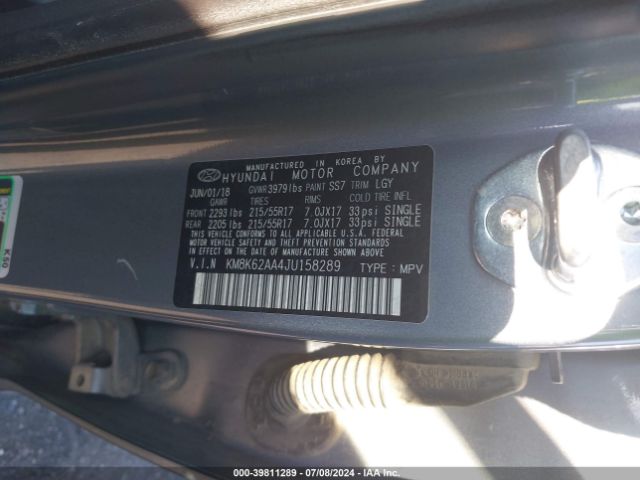 Photo 8 VIN: KM8K62AA4JU158289 - HYUNDAI KONA 