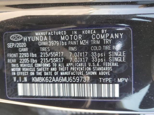 Photo 9 VIN: KM8K62AA6MU659737 - HYUNDAI KONA SEL P 