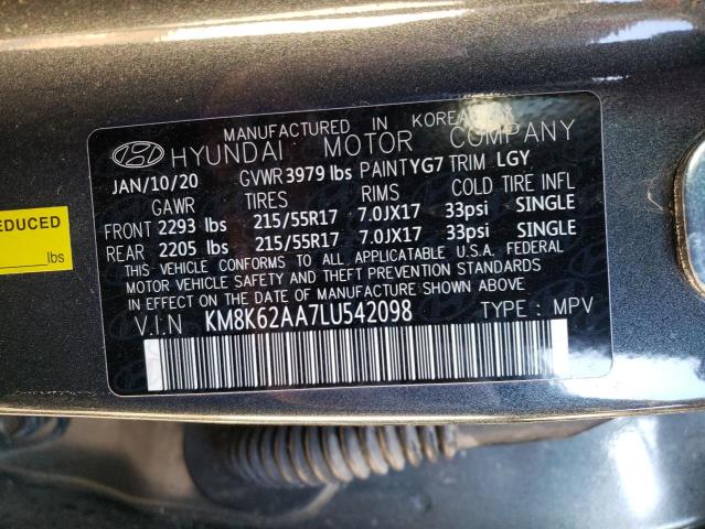 Photo 9 VIN: KM8K62AA7LU542098 - HYUNDAI KONA SEL P 