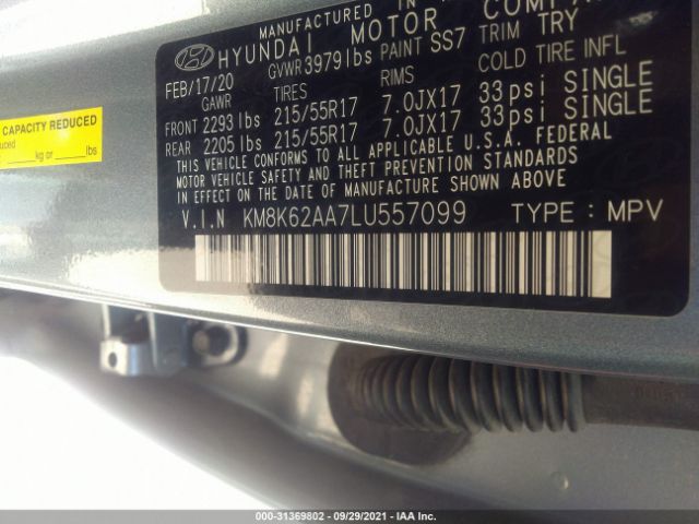 Photo 8 VIN: KM8K62AA7LU557099 - HYUNDAI KONA 