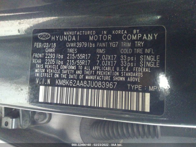 Photo 8 VIN: KM8K62AA8JU083967 - HYUNDAI KONA 