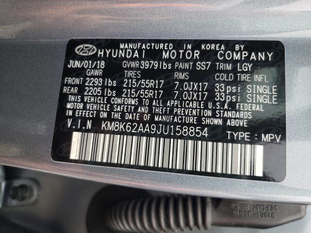 Photo 9 VIN: KM8K62AA9JU158854 - HYUNDAI KONA SEL 