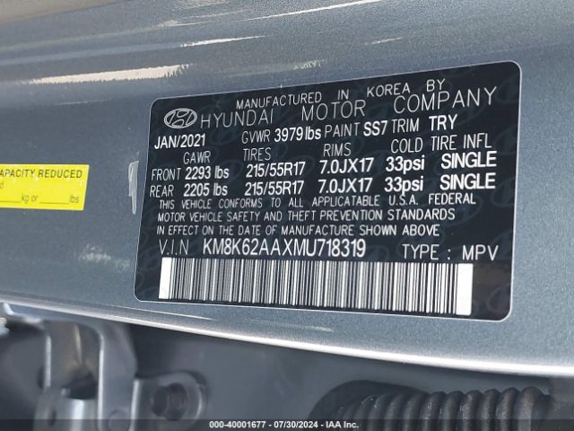 Photo 8 VIN: KM8K62AAXMU718319 - HYUNDAI KONA 