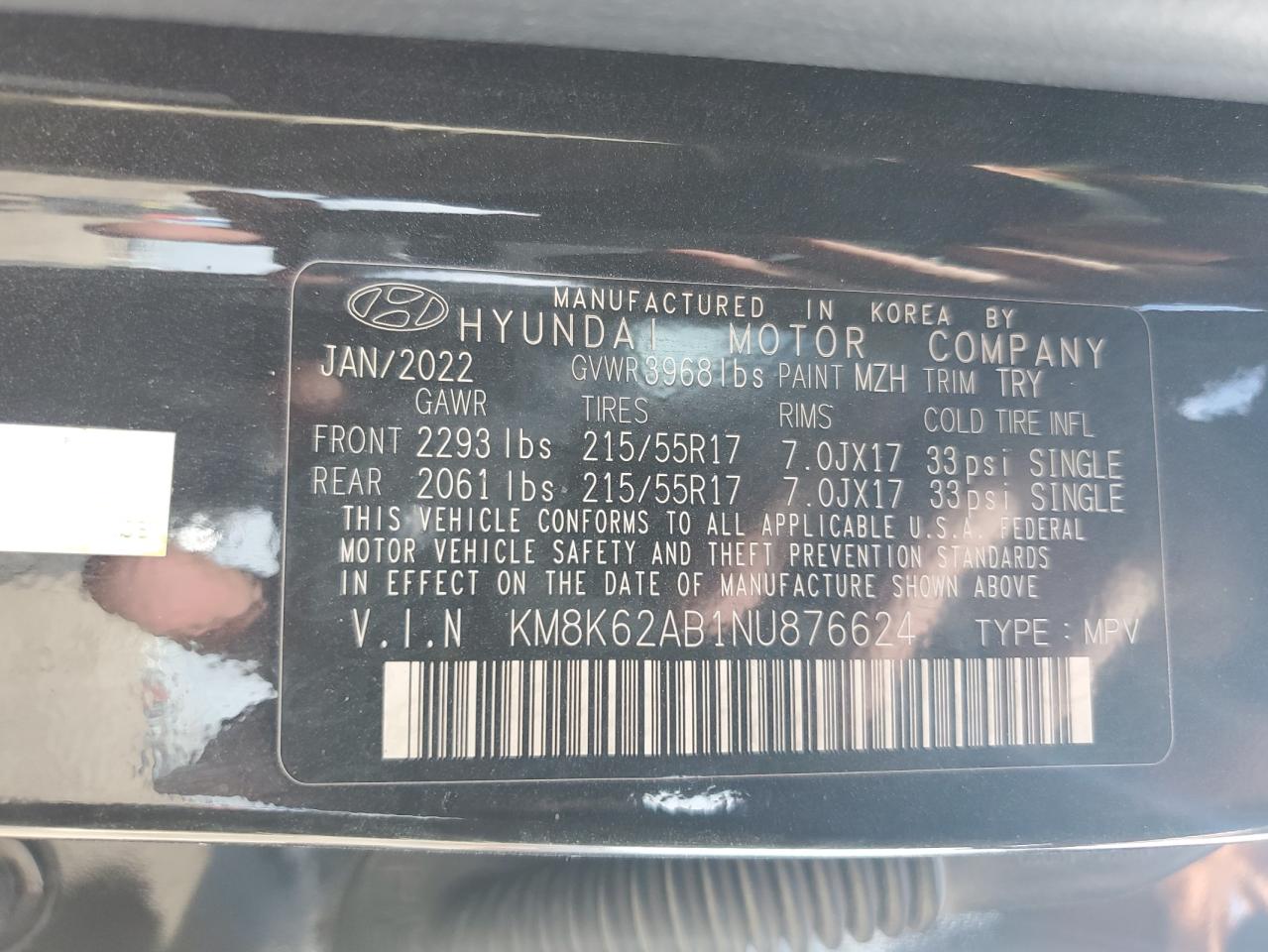 Photo 13 VIN: KM8K62AB1NU876624 - HYUNDAI KONA 