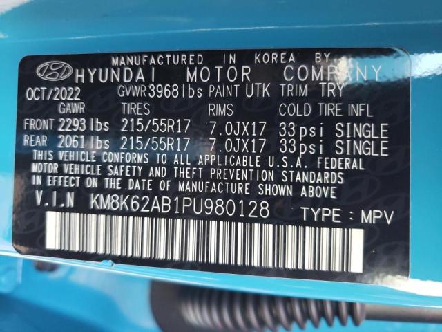 Photo 13 VIN: KM8K62AB1PU980128 - HYUNDAI KONA SEL 