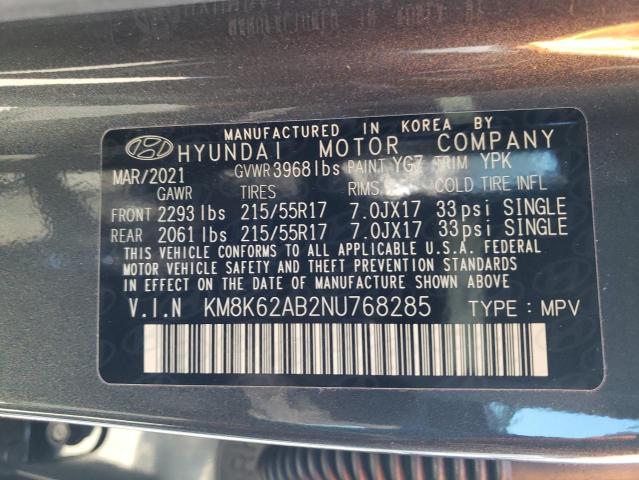 Photo 9 VIN: KM8K62AB2NU768285 - HYUNDAI KONA SEL 