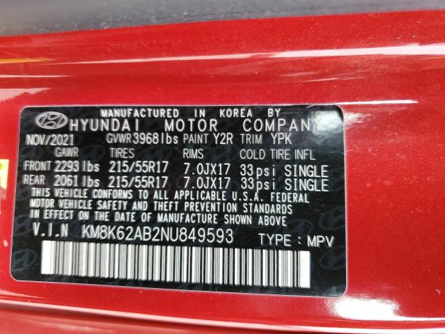 Photo 13 VIN: KM8K62AB2NU849593 - HYUNDAI KONA 