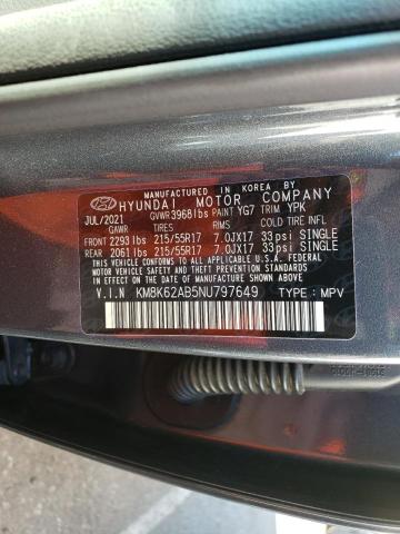 Photo 11 VIN: KM8K62AB5NU797649 - HYUNDAI KONA SEL 