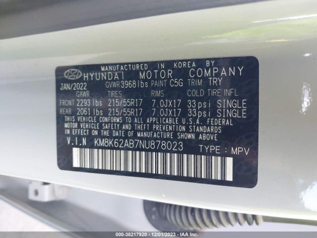 Photo 8 VIN: KM8K62AB7NU878023 - HYUNDAI KONA 